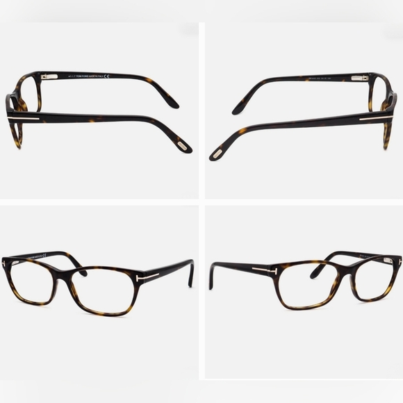 Tom Ford Dark Havana Square Eyeglass Frames - TF5405 - Picture 3 of 16